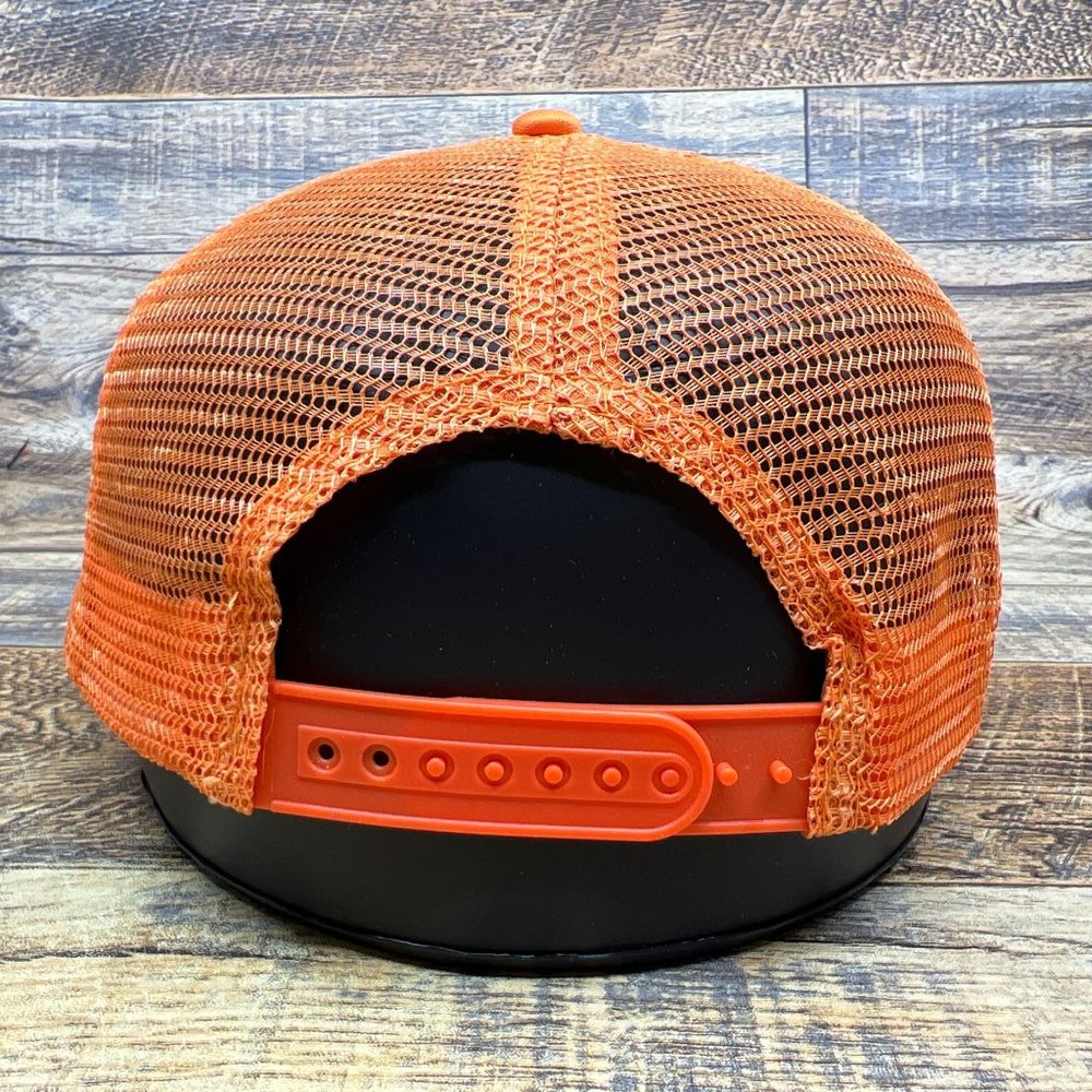 Vintage Gatorade Mens Trucker Hat Orange Snapback 1986 Logo 80s Advertisement - Picture 5 of 7